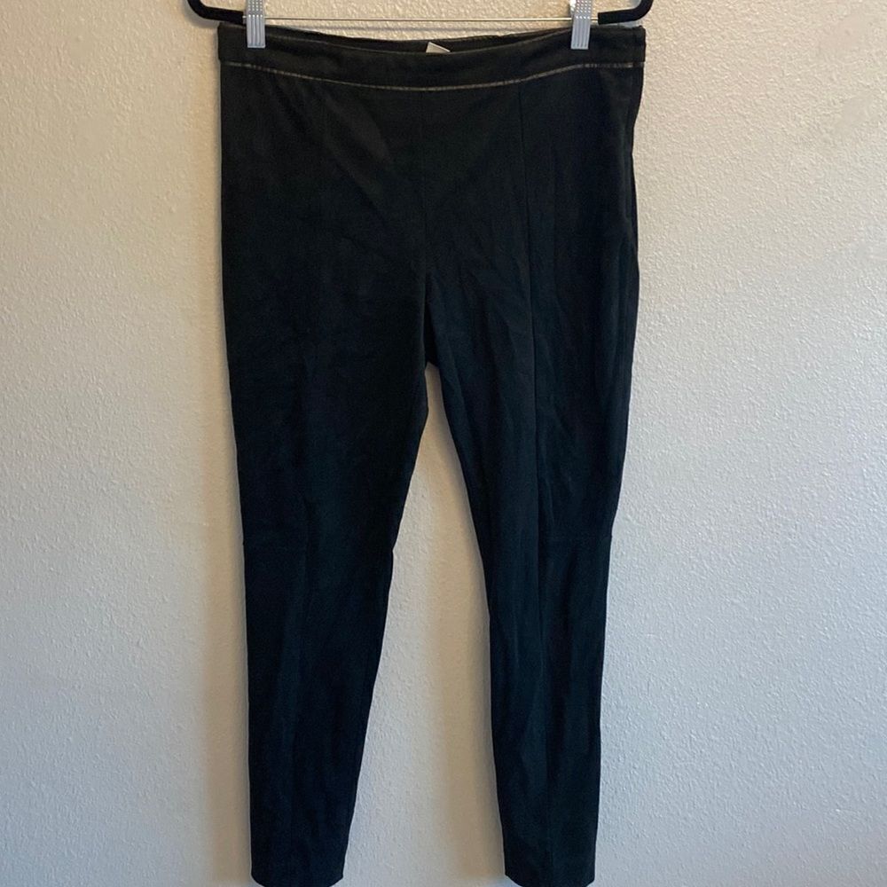 H&M- black suede stretch leggings- Size 12